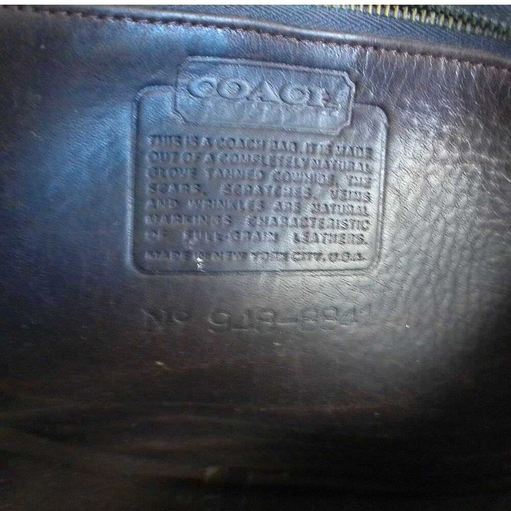Vintage 1970s Coach Classic Black Courier Bag New York City 948-8841 READ - Picture 13 of 16